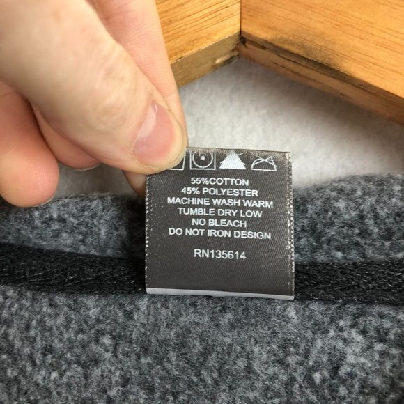 In N Out Burger Size Small Dark Grey Long Sleeve Logo Front Pullover Hoodie - Picture 9 of 9